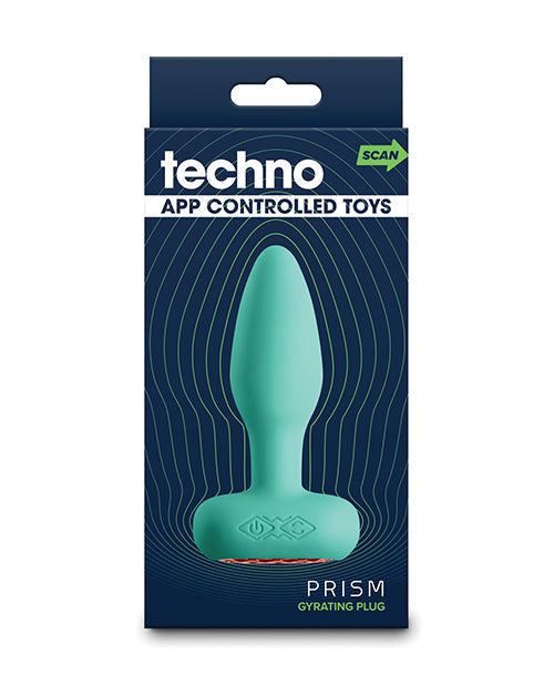 Techno Prism App Controlled Rotating & Vibrating Anal Plug - Teal Ns Novelties INC