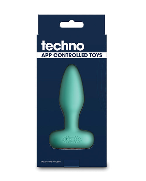 Techno Prism App Controlled Rotating & Vibrating Anal Plug - Teal Ns Novelties INC