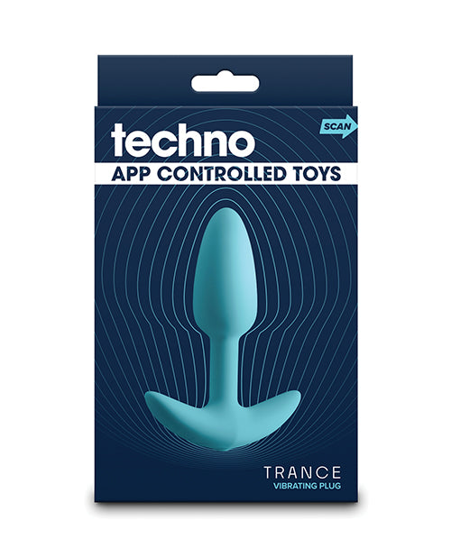Techno Trance App Controlled Vibrating Anal Plug w/Remote - Blue Ns Novelties INC