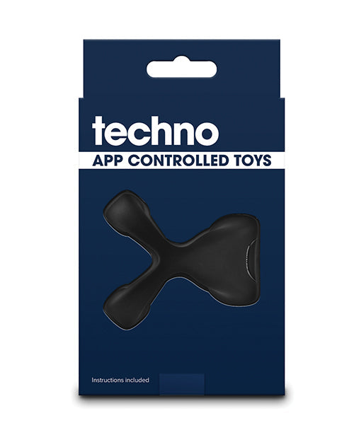 Techno Strobe App Controlled Vibrating Cock Ring - Black Ns Novelties INC