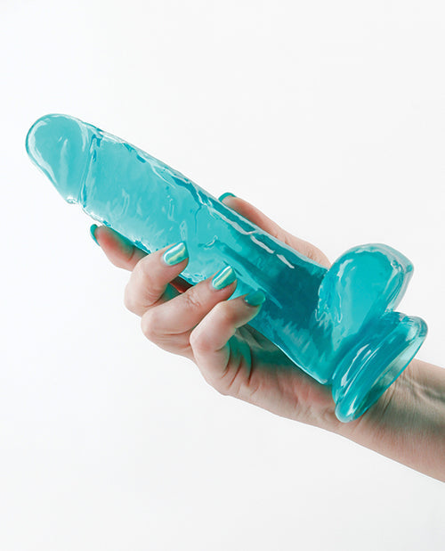 Fantasia Ballsy 7.5" Big Dildo | Teal Suction Cup Dildo | Flexible Realistic Dildo Ns Novelties INC