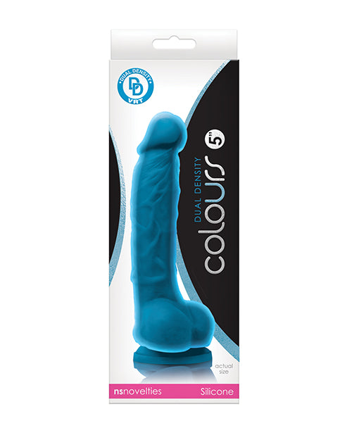 Colours Dual Density Realistic Dildo | 5" Big Dildo | Blue Suction Cup Dildo Ns Novelties INC
