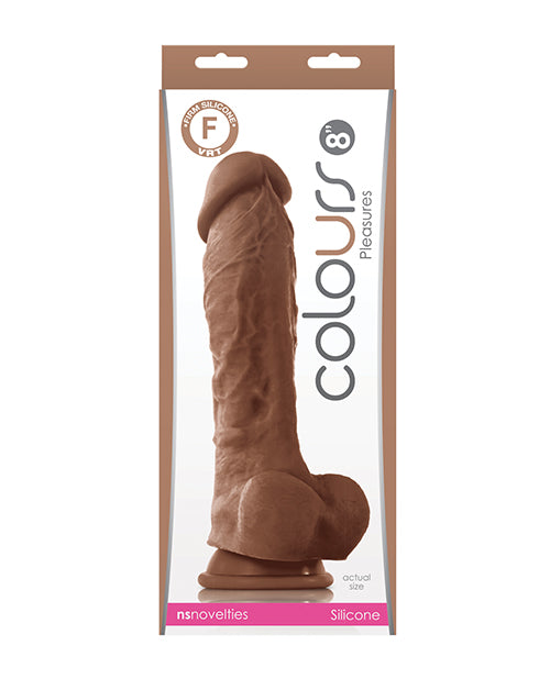 Colours Pleasures Realistic Dildo | 8" Big Dildo | Brown Suction Cup Dildo Ns Novelties INC