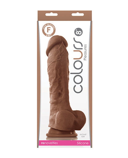 Colours Pleasures Realistic Dildo | 8" Big Dildo | Brown Suction Cup Dildo Ns Novelties INC