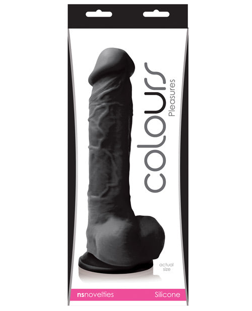 Colours Pleasures Realistic Dildo | 8" Big Black Dildo | Suction Cup Dildo Ns Novelties INC