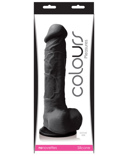 Colours Pleasures Realistic Dildo | 8" Big Black Dildo | Suction Cup Dildo Ns Novelties INC
