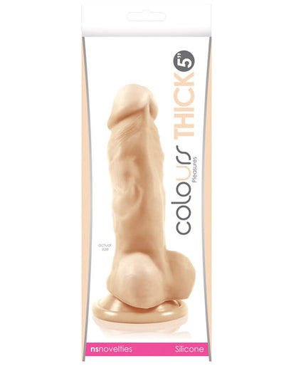 Colours Pleasures Realistic Dildo | Thick 5" Big Dildo White | Suction Cup Dildo Ns Novelties INC
