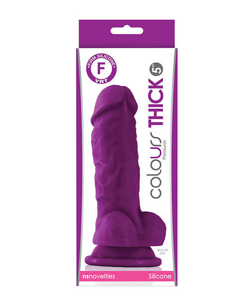 Colours Realistic Dildo | Thick 5" Big Dildo | Purple Suction Cup Dildo Ns Novelties INC