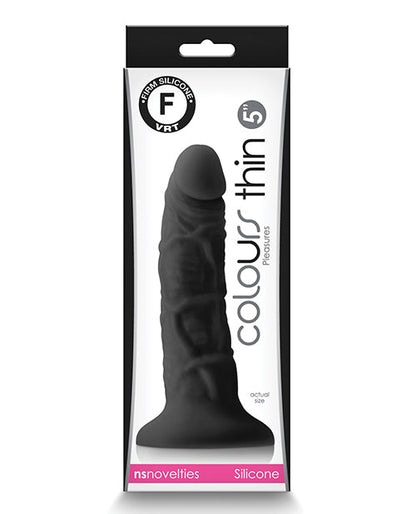 Colours Pleasures Realistic Dildo | 5" Big Black Dildo | Thin Suction Cup Dildo Ns Novelties INC
