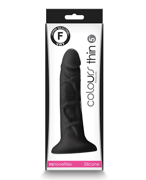 Colours Pleasures Realistic Dildo | 5" Big Black Dildo | Thin Suction Cup Dildo Ns Novelties INC