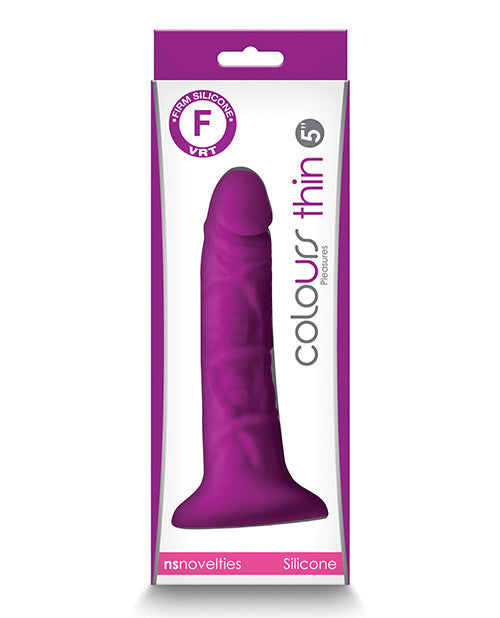 Colours Pleasures Realistic Dildo | 5" Big Dildo | Purple Thin Suction Cup Dildo Ns Novelties INC