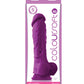 ColourSoft 8" Big Dildo | Purple Silicone Big Dildo | Suction Cup Dildo Ns Novelties INC
