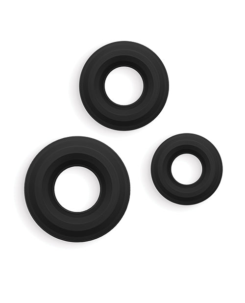 Renegade Fireman Cock Rings - Pack of 3 Black Ns Novelties INC