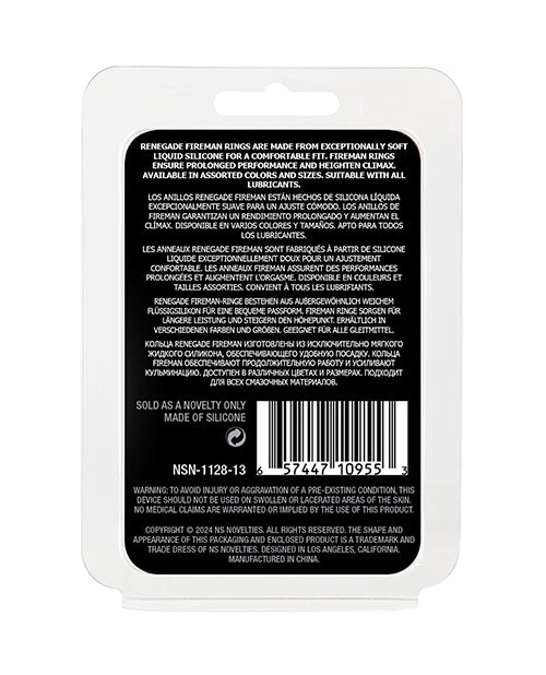 Renegade Fireman Cock Ring - Small Black Ns Novelties INC