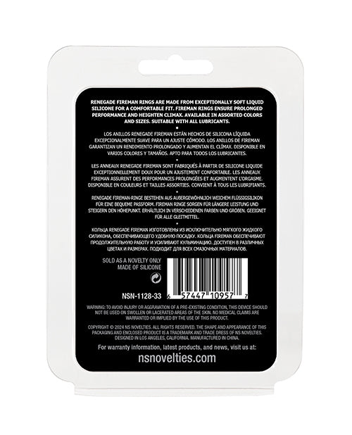 Renegade Fireman Cock Ring - Large Black Ns Novelties INC