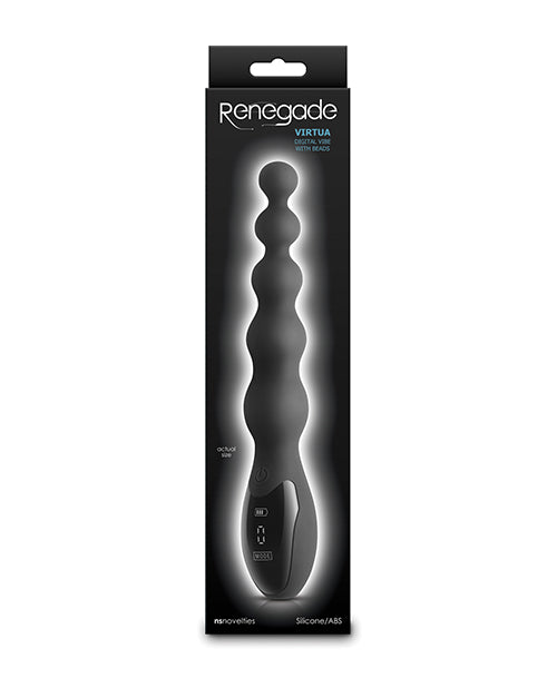 Renegade Virtua Digital Beaded Anal Vibrator - Black Ns Novelties INC