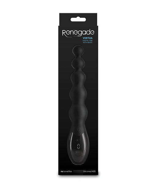 Renegade Virtua Digital Beaded Anal Vibrator - Black Ns Novelties INC