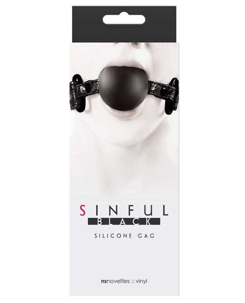 Sinful Soft Silicone Gag - Black Ns Novelties INC