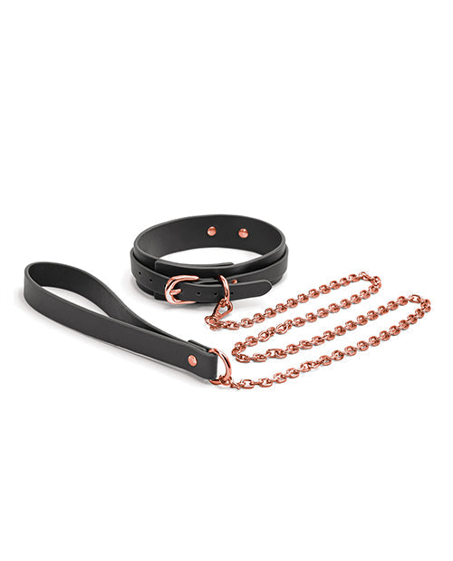 Bondage Couture Collar & Leash - Black Ns Novelties INC