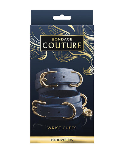 Bondage Couture Vinyl Wrist Cuff - Blue Ns Novelties INC