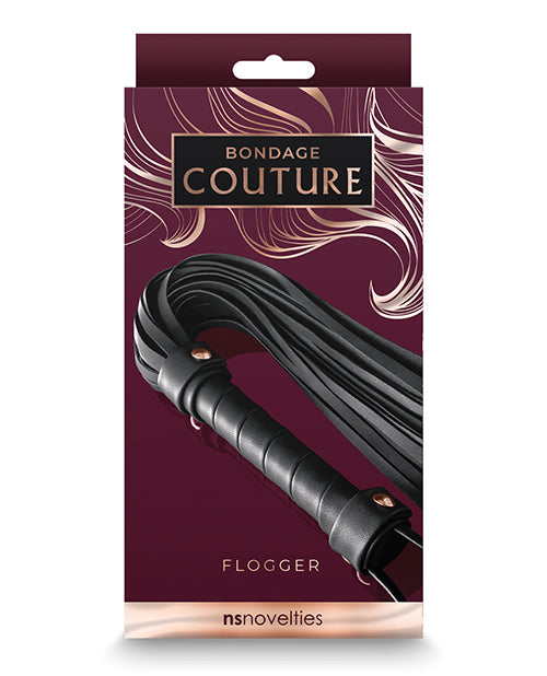 Bondage Couture Flogger - Black Ns Novelties INC