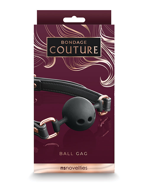 Bondage Couture Ball Gag - Black Ns Novelties INC