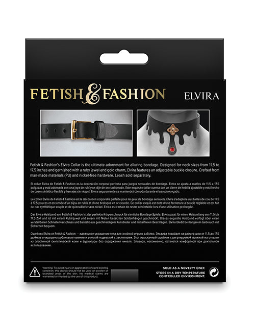 Fetish & Fashion Elvira Collar - Black Ns Novelties INC