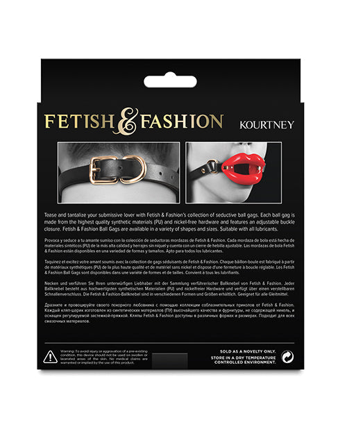 Fetish & Fashion Kourtney Gag - Black/Red Ns Novelties INC