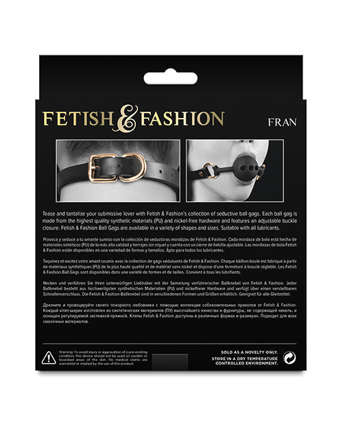 Fetish & Fashion Fran Ball Gag - Black Ns Novelties INC