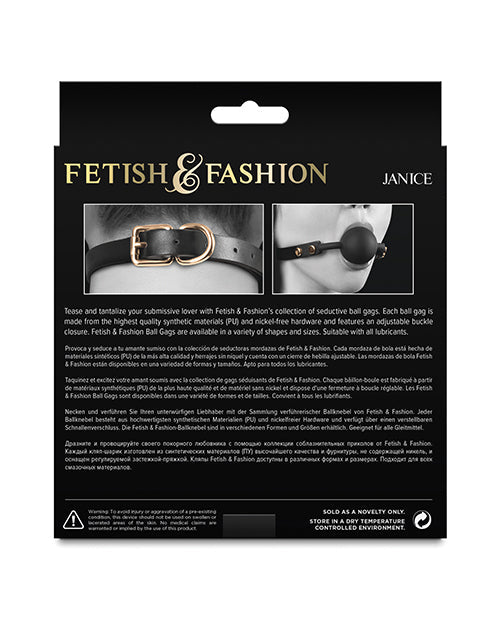 Fetish & Fashion Janice Ball Gag - Black Ns Novelties INC