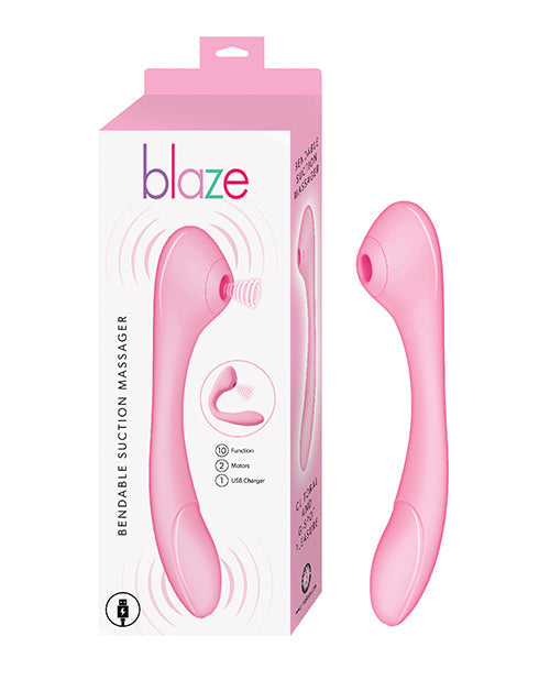 Blaze Bendable Suction Massager - Pink Nasstoys
