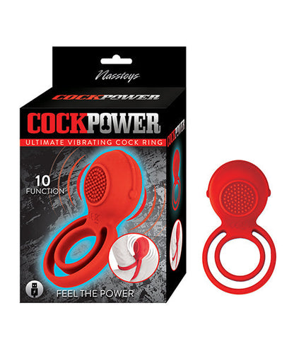 Cockpower Ultimate Vibrating Cock Ring - Red Nasstoys