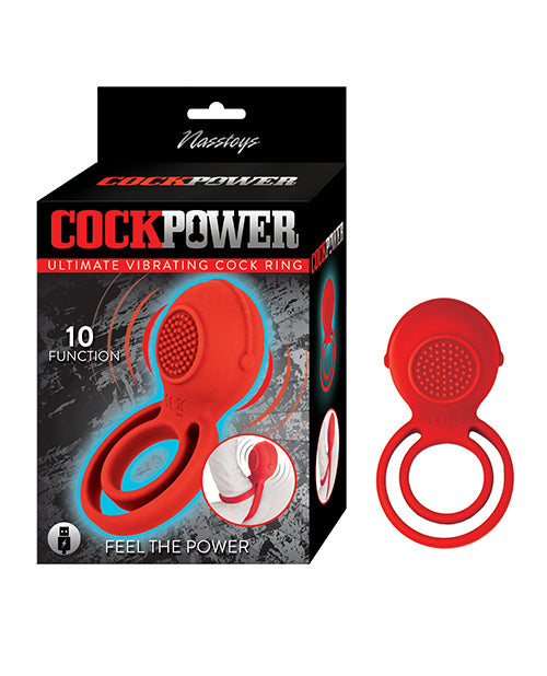 Cockpower Ultimate Vibrating Cock Ring - Red Nasstoys