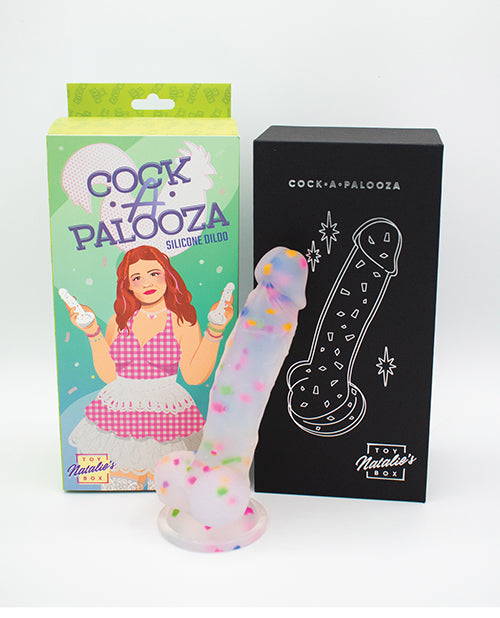 Natalie's Toy Box Realistic Dildo | Cock-A-Palooza Confetti Silicone Suction Cup Dildo Like A Kitten