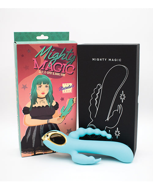 Natalie's Toy Box G-Spot Vibrator | Vibrating Anal Beads | Aqua Rabbit Vibrator 3-in-1 Like A Kitten