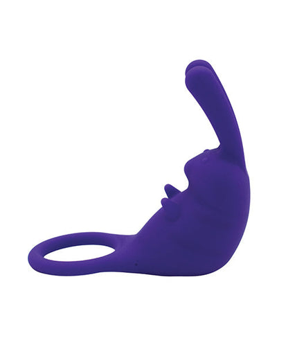 Natalie's Toy Box The Cock Hopper Cock Ring & Bullet Vibrator - Purple Like A Kitten