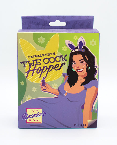 Natalie's Toy Box The Cock Hopper Cock Ring & Bullet Vibrator - Purple Like A Kitten