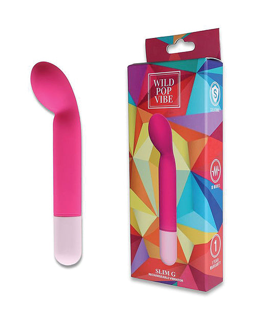 Wild Pop Vibe Slim G Vibrator - Pink Novum Brands