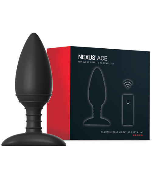 Nexus Ace Remote Control Butt Plug Medium - Black Libertybelle Marketing
