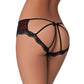 Cage Back Lace Panty Black/Red S/M Oh La La Cheri