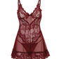 Valentine Lacey Babydoll w/G-String - Zinfandel 1X/2X Oh La La Cheri