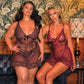 Valentine Lacey Babydoll w/G-String - Zinfandel 1X/2X Oh La La Cheri
