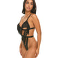 Annika Open Cup Teddy w/Fringe Detail - Black L/XL Oh La La Cheri