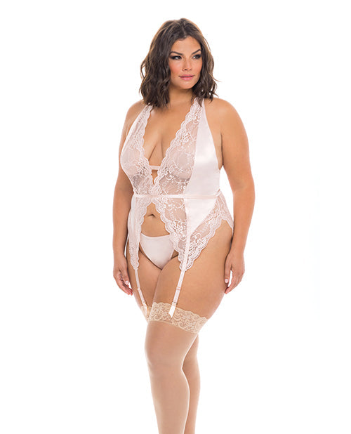 Noah Soft Cup Merrywidow w/Garter Straps & G-String Peach Whip 1X/2X Oh La La Cheri