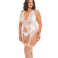 Noah Soft Cup Merrywidow w/Garter Straps & G-String Peach Whip 1X/2X Oh La La Cheri