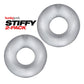 Hunky Junk Stiffy 2 Pack Cockrings - Clear Ice