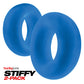 Hunky Junk Stiffy 2 Pack Cockrings - Teal Ice