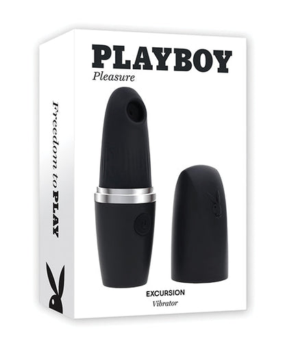 Playboy Pleasures Excursion Clitoral Suction Vibe - Black Evolved Novelties INC