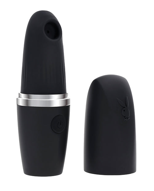 Playboy Pleasures Excursion Clitoral Suction Vibe - Black Evolved Novelties INC