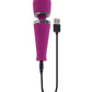 Playboy Pleasure Mic Drop Petite Wand Vibrator - Fuschia Evolved Novelties INC